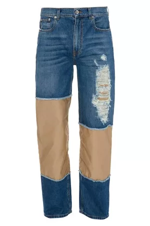 J.W.Anderson Herren Straight Jeans - Denim-Jeans in Distressed-Optik