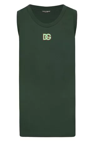 Dolce & Gabbana Besticktes Tanktop aus Baumwolljersey