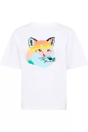 Maison Kitsuné Damen Bedruckte T-Shirts - Bedrucktes T-Shirt mit Dressed Fox