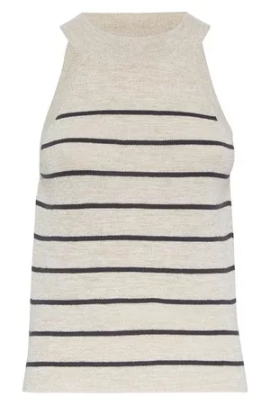 Brunello Cucinelli Damen Tanktops - Gestreiftes Top