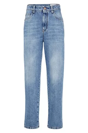 Brunello Cucinelli Damen Cropped Jeans - Skaterhose