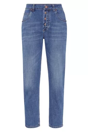 Brunello Cucinelli Damen Cropped Jeans - Hose mit Monili
