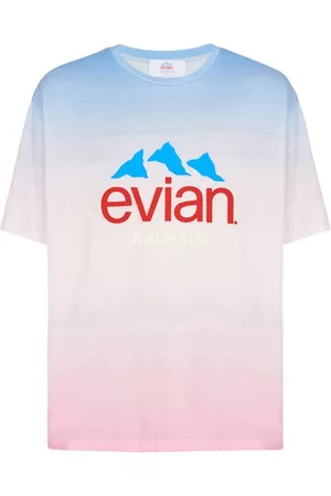 Balmain Damen Oversize T-Shirts - T-Shirt mit Farbverlauf x EVIAN
