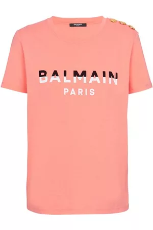 Balmain Damen T-Shirts - Beflocktes T-Shirt Paris