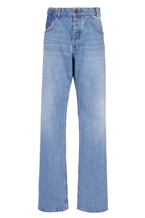 Balmain Herren Straight Jeans - Jeans aus kontrastierendem Denim