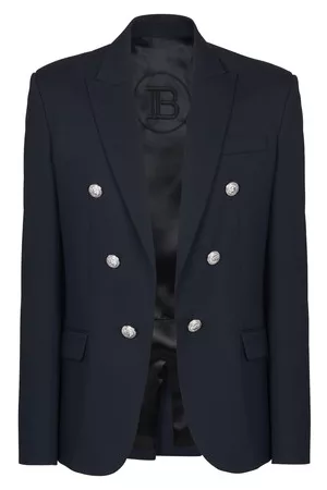 Balmain Herren Blazer & Sakkos - Jacke mit 6 Knöpfen aus Wolle