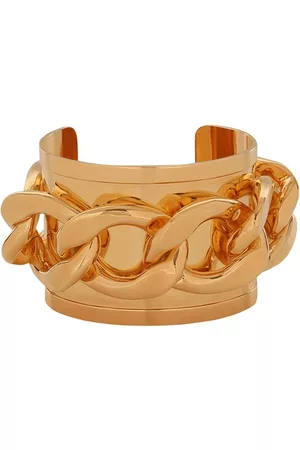 Balmain Damen Armbänder - Manschettenarmband mit Kette aus goldfarbenem Messing