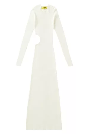 AERON Damen Kleider - Geripptes Langkleid mit Cut-outs Zero204