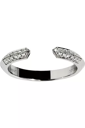 Statement Damen Ringe - Schmaler Ring Anyway Offenes Design Diamanten & Silber