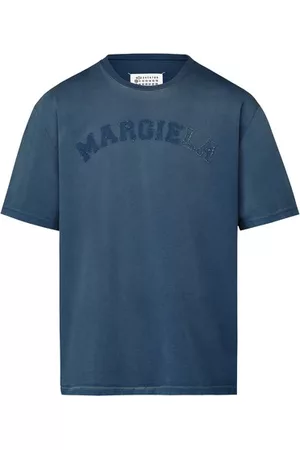 Maison Margiela Herren T-Shirts mit Logo - T-Shirt aus dickem Jersey mit Logo