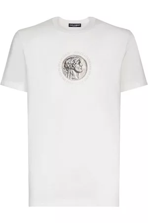 Dolce & Gabbana Herren Bedruckte T-Shirts - Baumwoll-T-Shirt mit Logo und Milano-Print