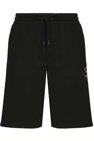 Dolce & Gabbana Herren Shorts - Joggingshorts aus Jersey mit Stickerei
