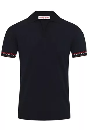Orlebar Brown Herren T-Shirts - Poloshirt mit Schachbrettrand OB Horton