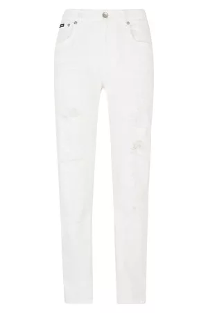 Dolce & Gabbana Damen Baggy & Boyfriend Jeans - Boyfriend-Jeans mit Rissen