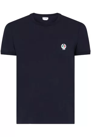 Dolce & Gabbana Herren T-Shirts mit Logo - T-Shirt mit Rundhalsausschnitt aus Stretch-Baumwolle