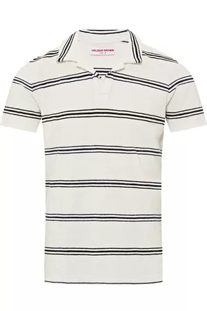 Orlebar Brown Herren T-Shirts - Poloshirt aus Frottee Terry Twin Stripe