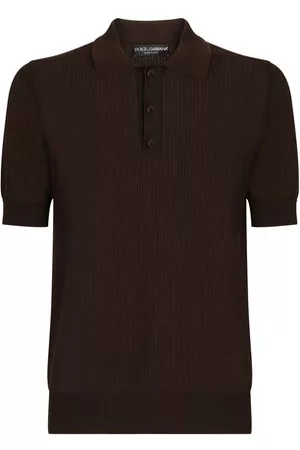 Dolce & Gabbana Herren T-Shirts mit Logo - Poloshirt aus Baumwolle mit Logo-Etikett