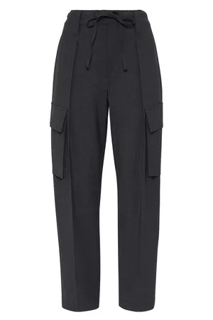 Brunello Cucinelli Damen Weite Hosen - Wollhose