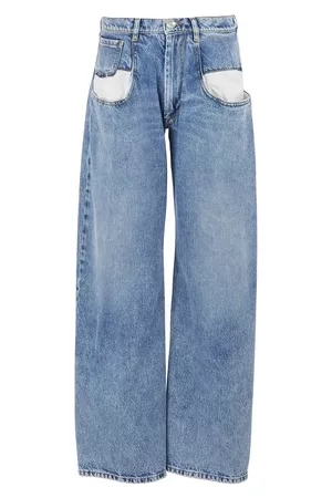 Maison Margiela Damen Straight Jeans - Jeans mit übergroßen Taschen