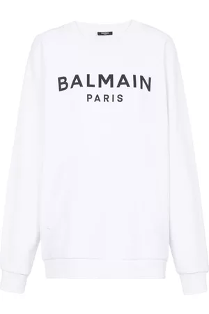 Balmain Damen Longsleeves - Sweatshirt aus Baumwolle mit Logo-Print