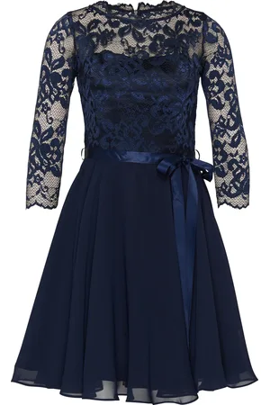 Swing Spitzenkleid mit Chiffon-Rock