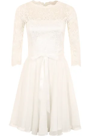 Swing Spitzenkleid mit Chiffon-Rock
