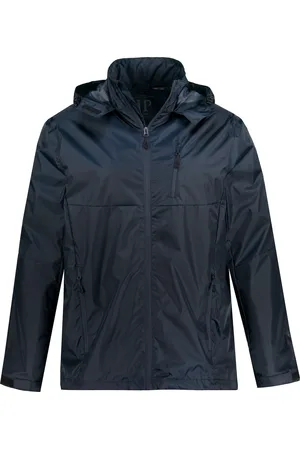 JP 1880 JP 1880 Herren große Größen Regenjacke, wasserdicht, Kapuze, Zipper, leichtes Mesh Futter 809332