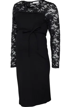 Mamalicious Macy Jersey Abk Maternity Long Sleeve Dress Black