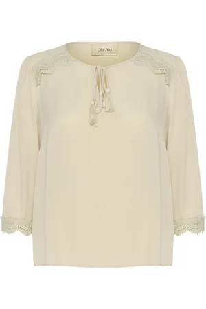 Cream Bluse 