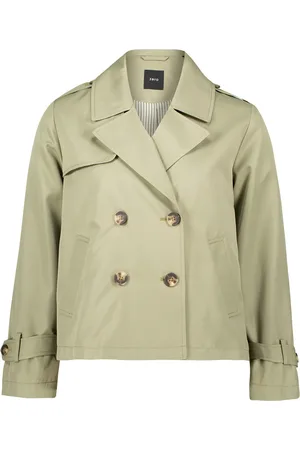 Zero Zweireihige Trenchjacke mit Reverskragen