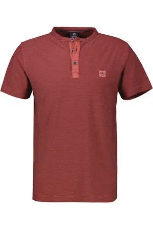 Lerros Herren Serafino-Shirt, gestreift 