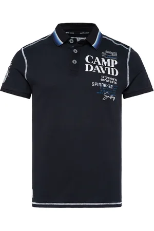 Camp David Poloshirt mit Logo-Applikationen