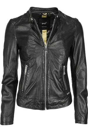Maze Lederjacke mit Stehkragen 