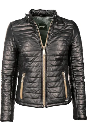 Maze Lederjacke mit Raffungen 