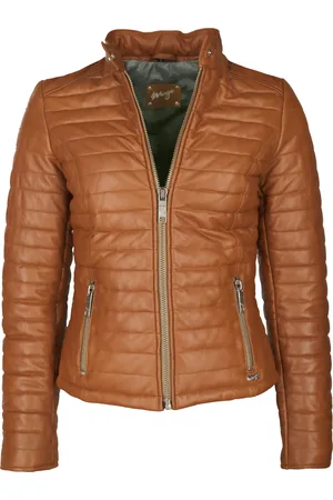 Maze Lederjacke mit Raffungen 