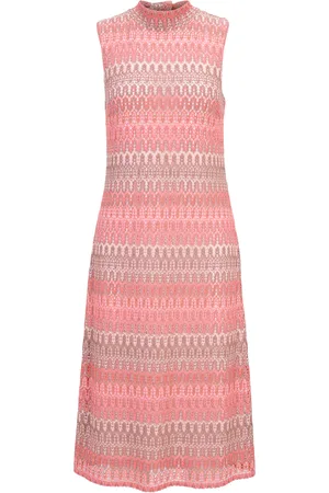 Cartoon Midikleid mit Stehkragen