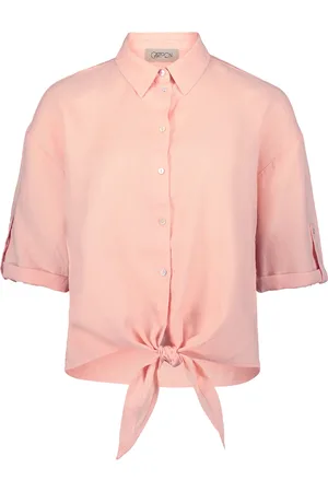 Cartoon Leinenbluse mit Kragen