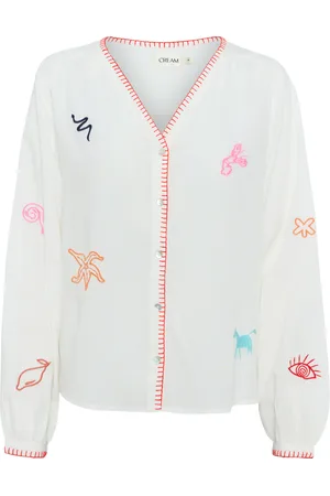 Cream Bluse 