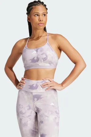 adidas Aeroreact Training Essentials Light Support Tie-Dye Flower-Print Sport-BH