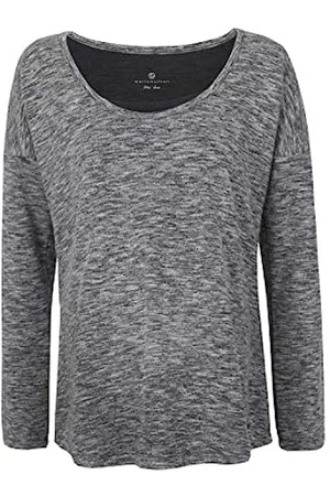 bellybutton Damen Longsleeves - Schwangerschaftsmode Damen Stillshirt 1/1 Arm Langarmshirts, Grau (Foggy Melange 8852), Small (Herstellergröße: S)