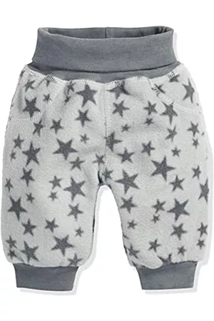 Schnizler Damen Schuhe mit Sternen - Unisex Baby Pumphose Fleece Sterne mit Strickbund 800962, 33 - Grau, 62