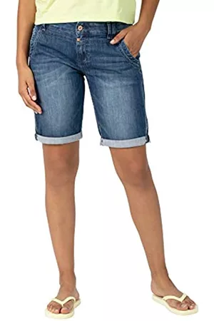 Timezone Damen Shorts - Damen Slim Nalitz Shorts, Blau (tarn Blue wash 3401), W29(Herstellergröße:29)