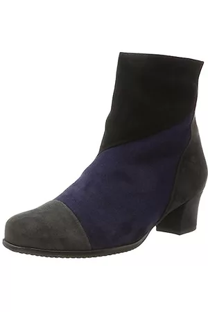 Hassia Damen Stiefeletten - Damen Kurzschaft Stiefel Stiefel Paris, Weite H, Grau (Darkgrey/Multi), Gr. 37.5 (UK 4.5)