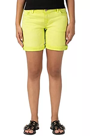 Timezone Damen Shorts - Damen Regular Alexatz Shorts, Grün (Shadow Lime 4229), W32(Herstellergröße:32)