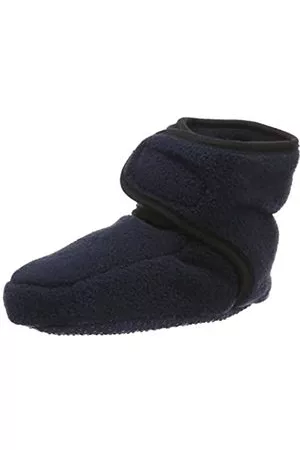 Playshoes Baby-Schuhe aus Fleece, Krabbelschuhe für Mädchen und Jungen mit rutschhemmender Noppen-Sohle, (marine)