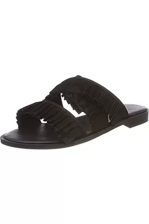 Shoe Biz Damen Hausschuhe - Damen Halida Pantoffeln, Schwarz (Nubuck Black), 36 EU