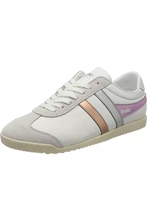Gola Damen Sneakers - Damen Bullet Trident Sneaker, White/Pink/Lilac, 37 EU