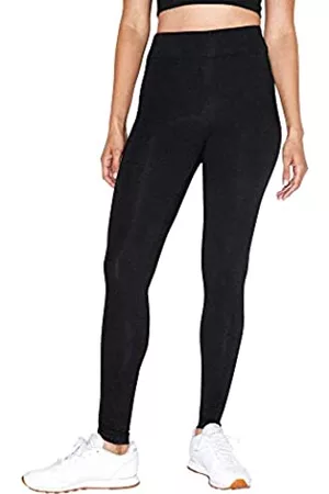 American Apparel Damen Leggings & Treggings - Damen Cotton Spandex Jersey High-Waist Leggings, schwarz, Klein