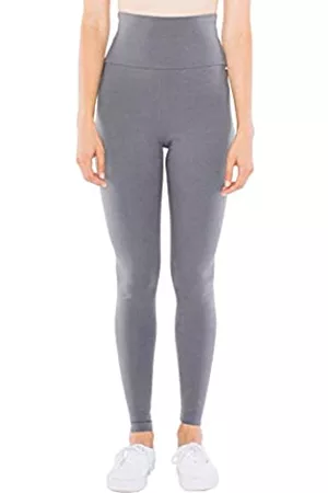 American Apparel Damen Leggings & Treggings - Damen Cotton Spandex Jersey High-Waist Leggings, Asphalt, Klein