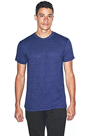 American Apparel T-Shirts - Unisex-Erwachsene Blend Crewneck Short Sleeve Track, 2-Pack T-Shirt, Tri-Indigo, Klein